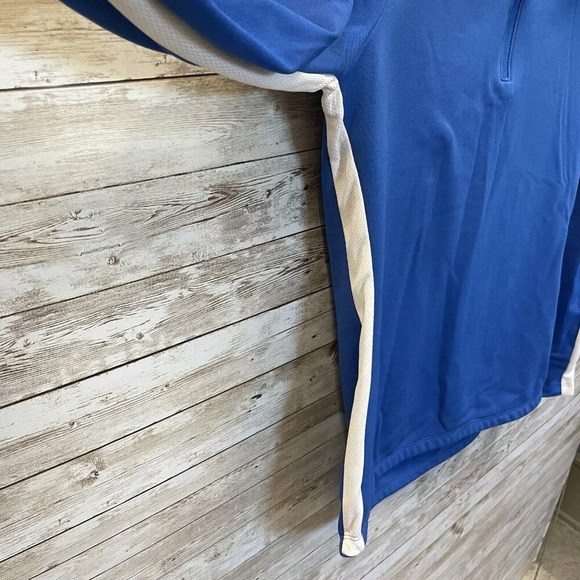 Nike Womens S Soccer Jacket Performance Blue White Full Zip Finger‎ Holder Sport - Picture 9 of 9